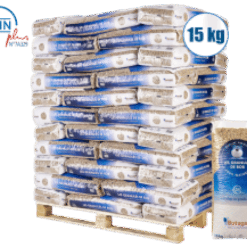 Palette de granulés de bois pellets 66 sacs de 15kg