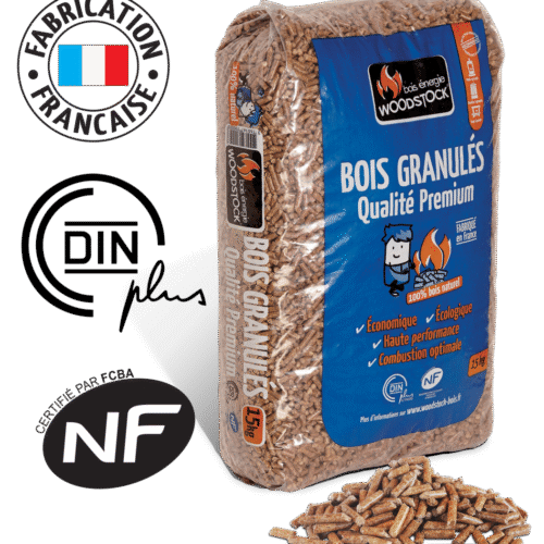 pellets Woodstock en sac de 15kg.