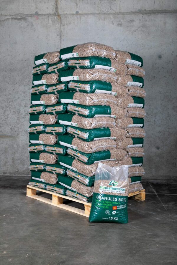 GRANULES 100% RESINEUX EN SACS DE 15KG