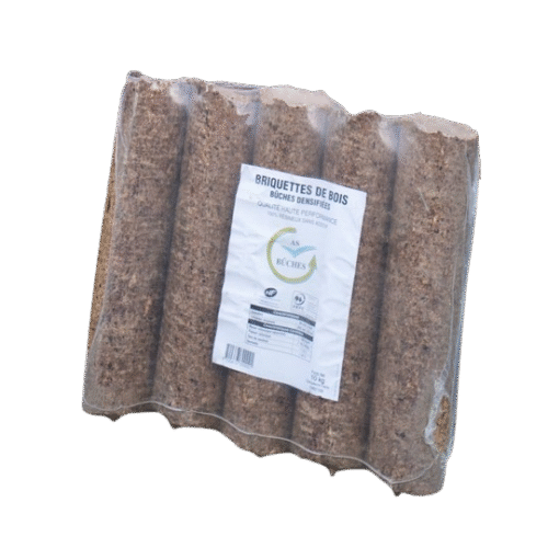 Bûches de bois densifiées