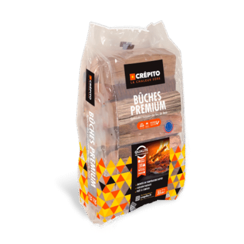 Sac Bûches Premium Crépito 30 cm – spéciales cuisson feu de bois